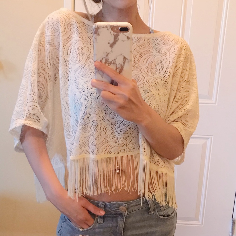 Lush Crochet  Fringe Coverup